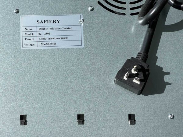 Safiery USA Dual Hob Induction Cooktop - 1800W & 1500W Built-in, 110V, RV-Safe - Image 2
