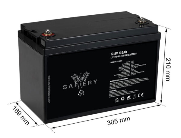 135Ah Lithium Battery Group 27 Fit Bluetooth