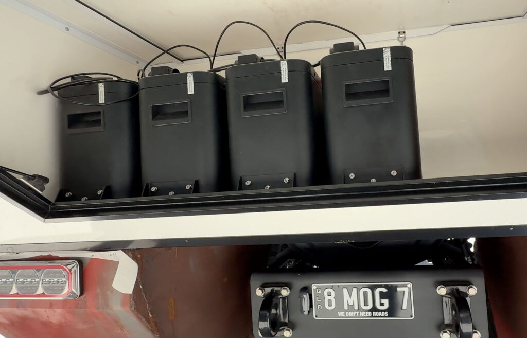 UNIMOG Lithium Batteries in rear Locker 10,000Wh